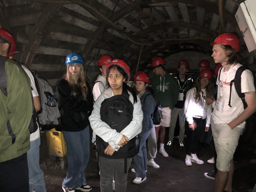 Uczestnicy wizyty w kopalni
