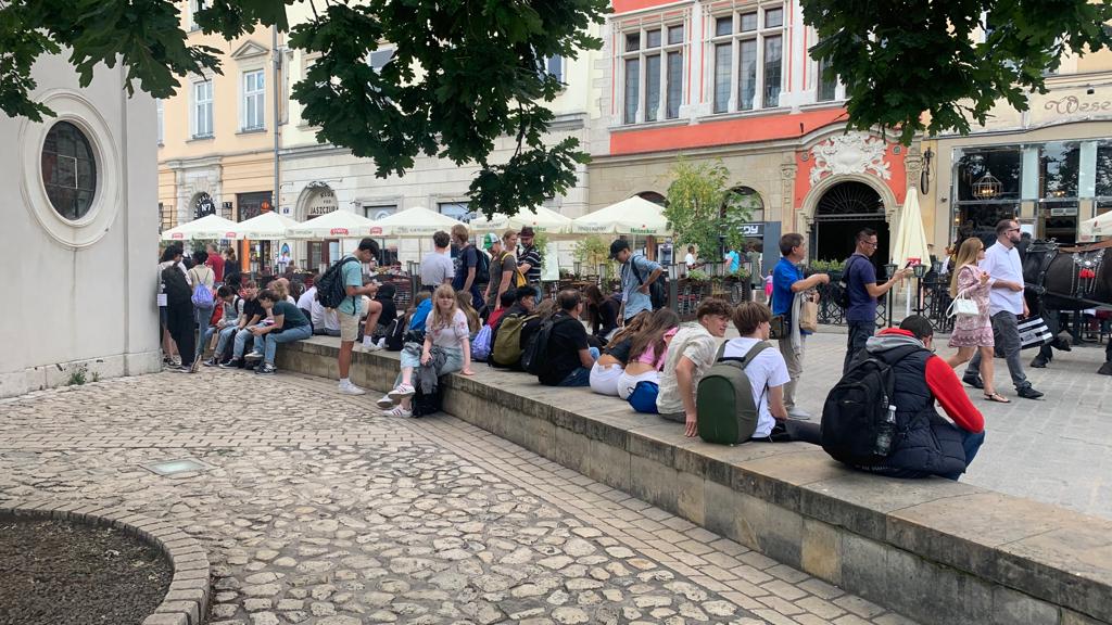 Chwila odpoczynku na krakowskim rynku